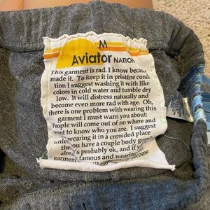 Aviator Nation blue striped sweatpants size medium